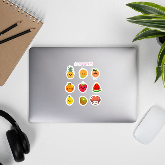 Cute Kawaii Fruits Sticker Sheet