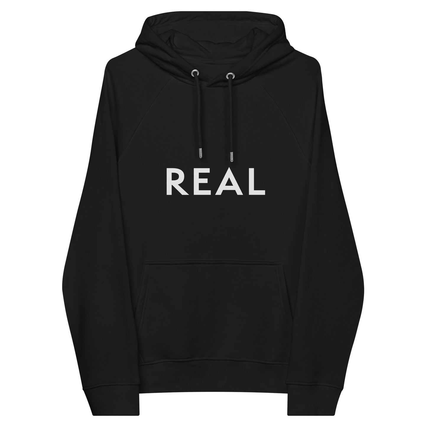 Real Unisex eco raglan hoodie