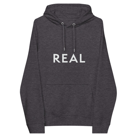 Real Unisex eco raglan hoodie