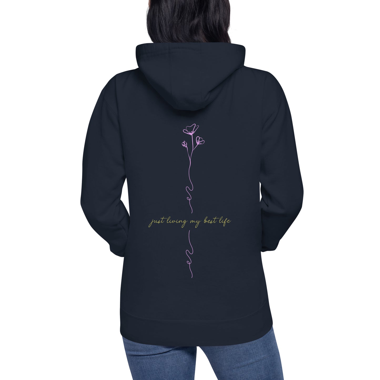 Chic Women Wearing Sun and Moon Earring Hoodie