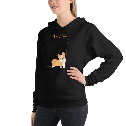 Cute Happy Baby Welsh Corgi Unisex Hoodie - Cozy Fashion for Dog Lovers