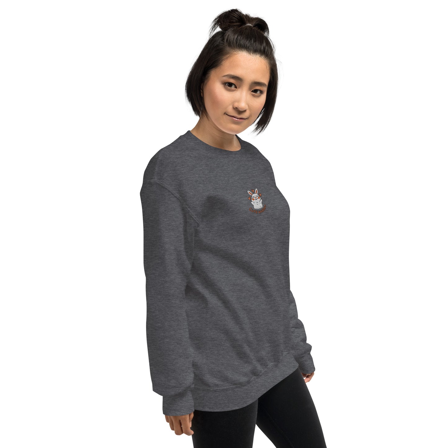 Soft and Cuddly Rabbit  Embroidered Sweatshirt for Any Occasion