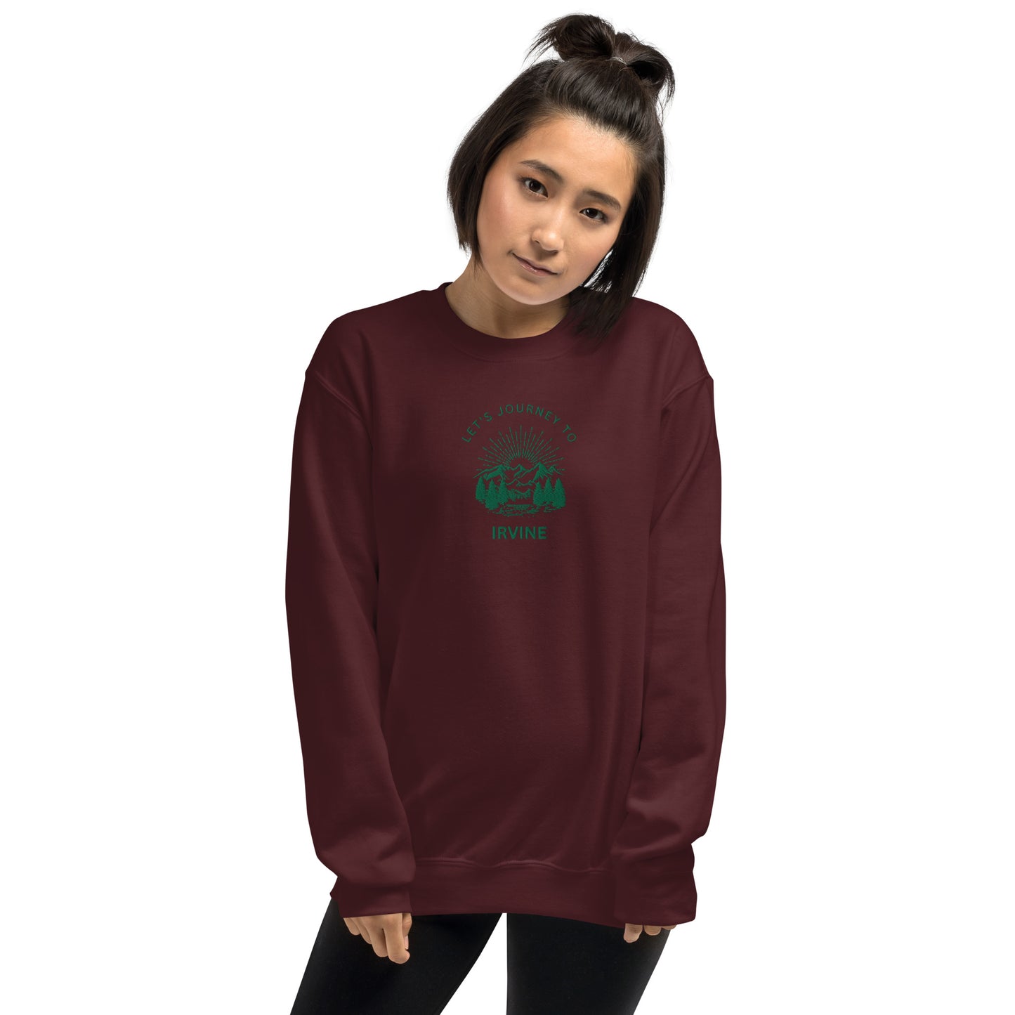 Let's Journey to Irvine Embroidered Sweatshirt